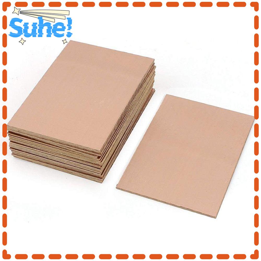 HISUHE 10Pcs Copper Clad Laminate, 4x2.7'' 7x10 cm PCB Copper Pads, Universal Copper Plated