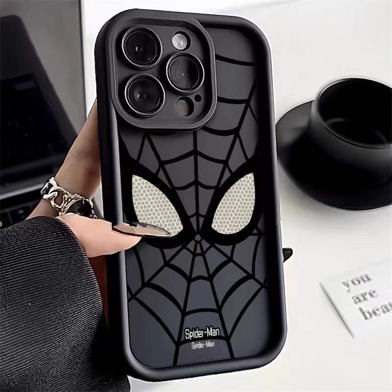SpiderMan Mask Phone Case Compatible for iPhone 15 11 14 Pro Max 13 12