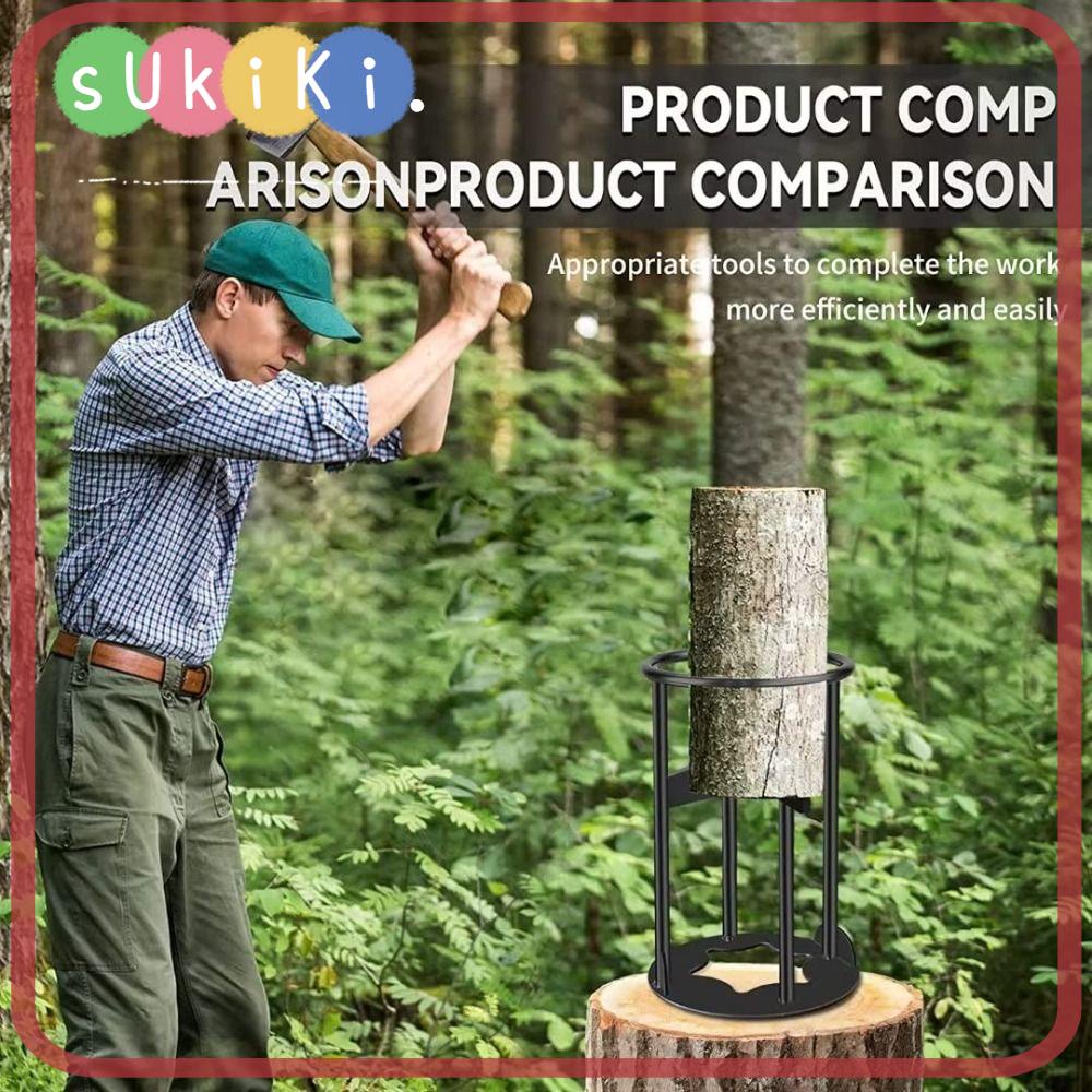 SUKIKI Firewood Kindling Splitter, Manual Log Splitting Tool Wood