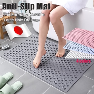 Bathroom Openwork Silicone Non-slip Carpet Shower Floor Mat Household Easy  To Clean Suction Cup Square Mat Shower Mat