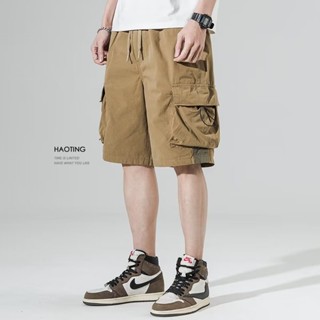 Men Oversized Cargo Shorts Half Pants Knee Length Casual Multi Pockets  Summer New