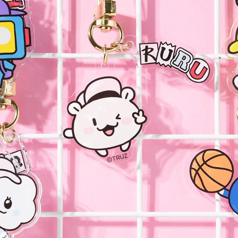 Kpop TRUZ New Acrylic Transparent Keychain Cute Cartoon Bag Charm ...