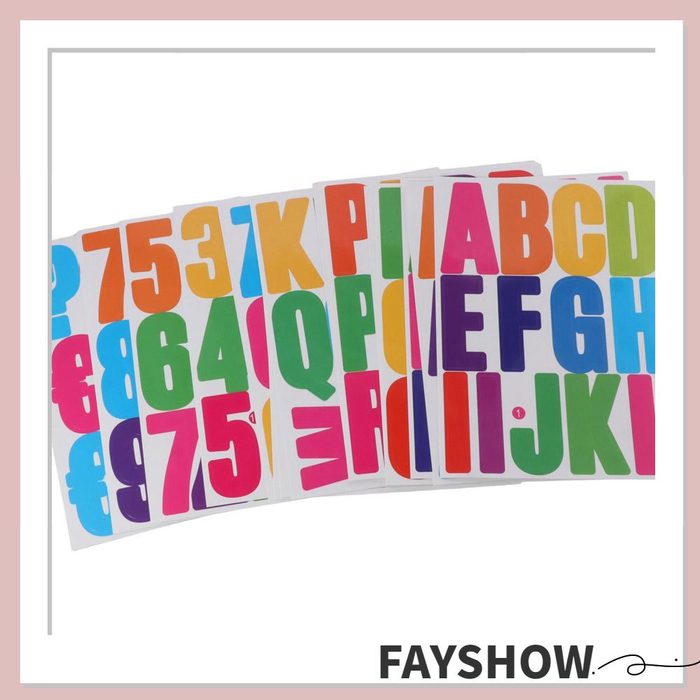 FAY 318Pcs Letter Stickers, Multi Color 2 Inch Iron on Letters, Red