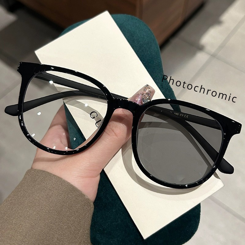 New fashion antiblue light glasses big frame fashion colorchanging