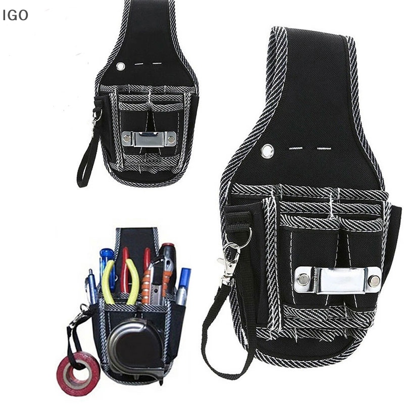 IGO Electrician Waist Pocket Tool Belt Pouch Bag Screwdriver Kit Holder