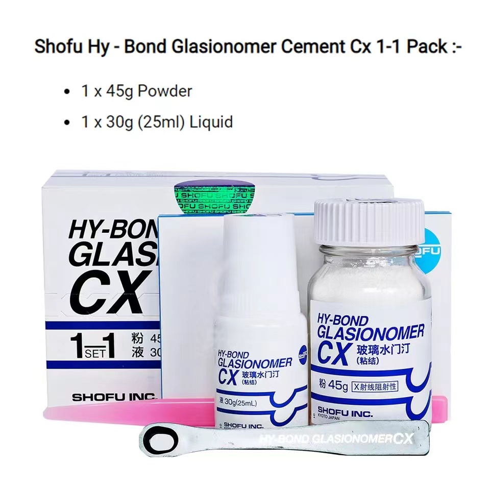 SHOFU CX Glass ionomer cement 45g+25ml dental bonding cement Dentistry