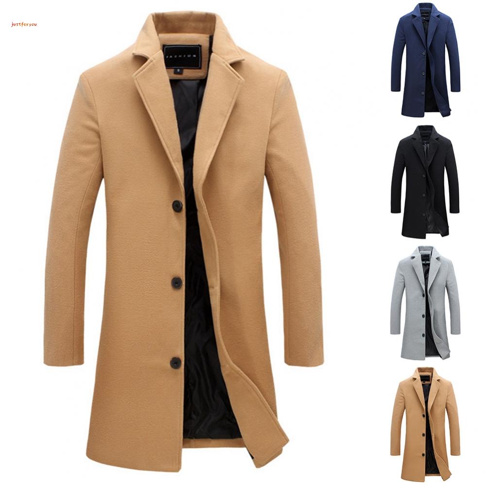 Coat Long Sleeve Jacket Mens Winter Coat Outwear Overcoat Trench Coat