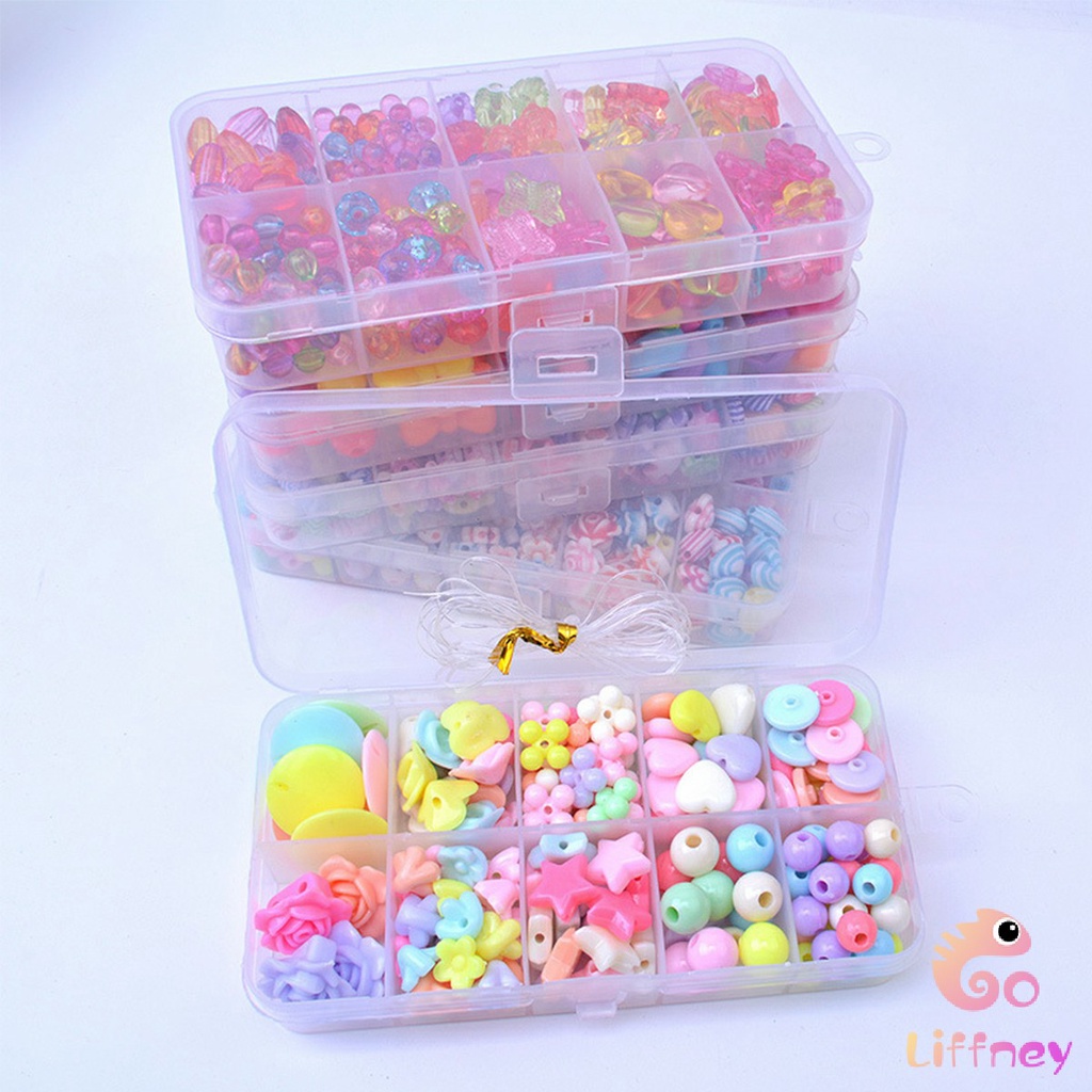 DIY Children Bead Set for Jewelry Making Colorful Acrylic Crafting ...