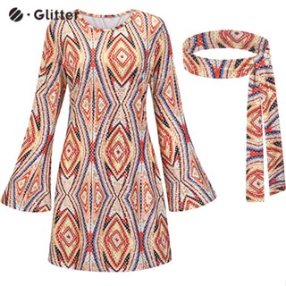 Glitter Heart Printed Short Sleeves Tee And Flare Pants Plus Size Disco 70s  80s Outfits [67% OFF]