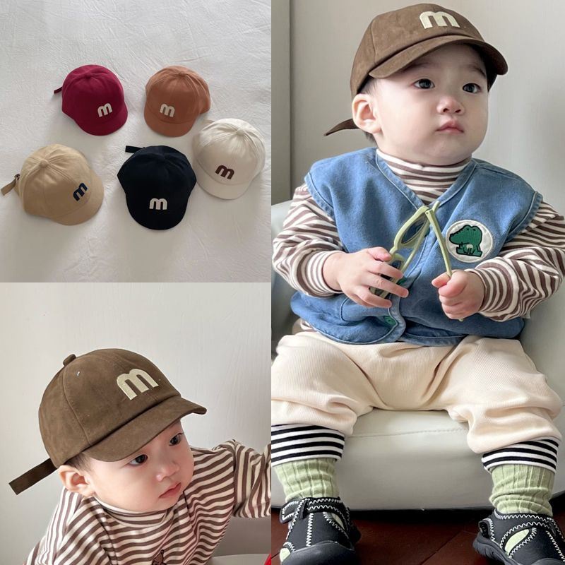 Baby Baseball Caps Summer Cotton Infant Hats Cute Casual Striped Soft