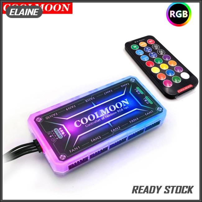 Elaine Coolmoon RGB Remote Controller Dc12v 5a Led Smart Fan Controller ...