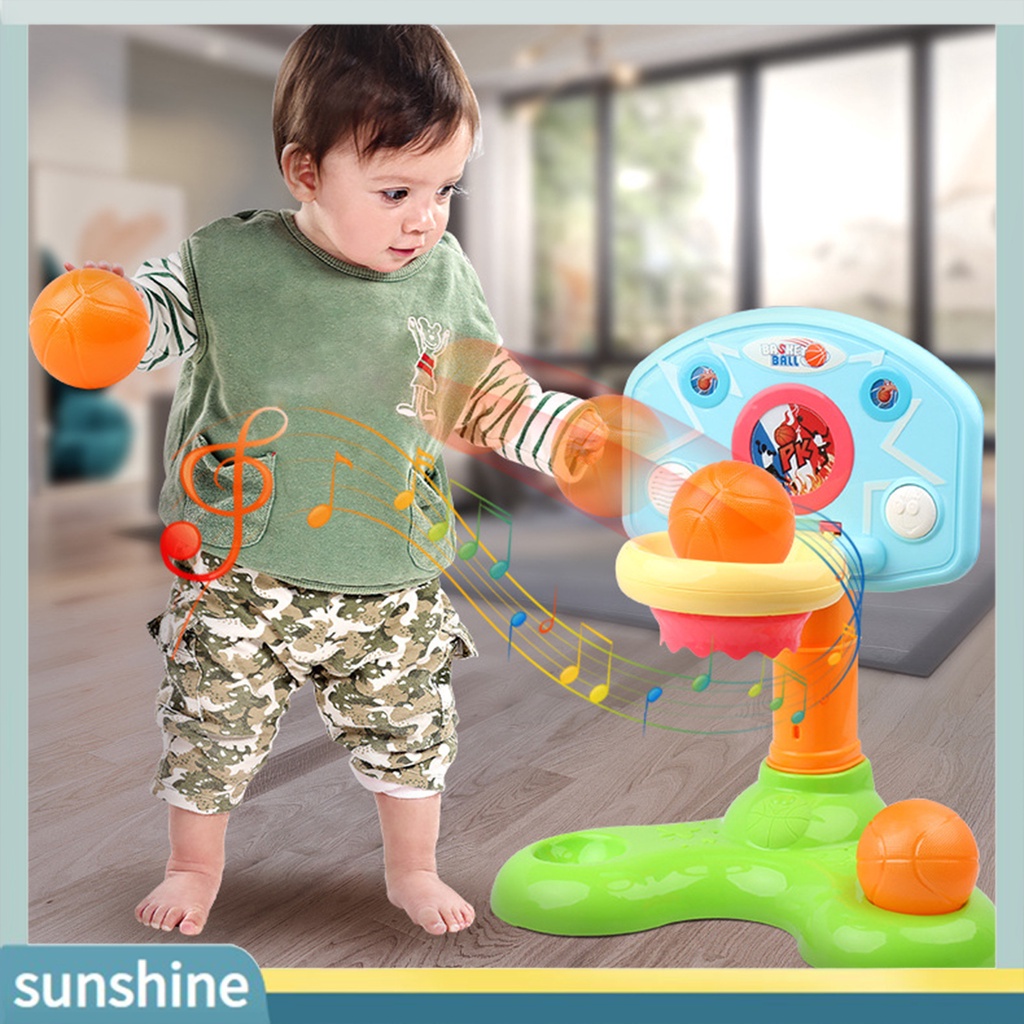 [suse]Children Basketball Hoop Stand Toy Set with Light Sound Indoor ...