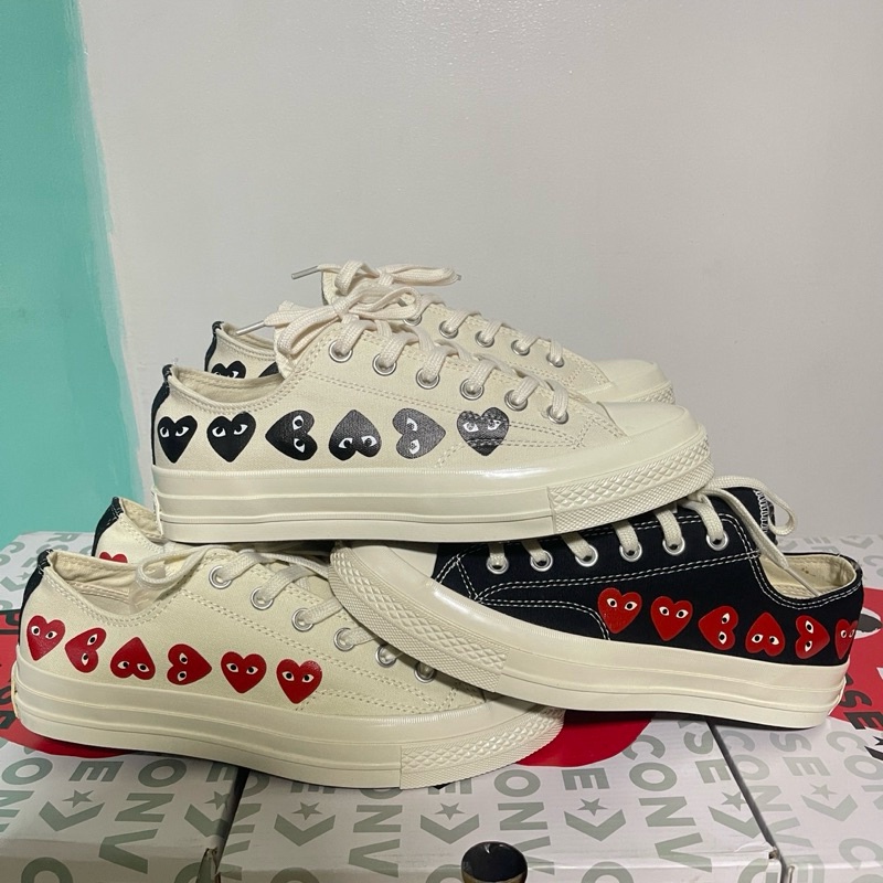 Converse x CDG multiheart (men and women) | Shopee Philippines