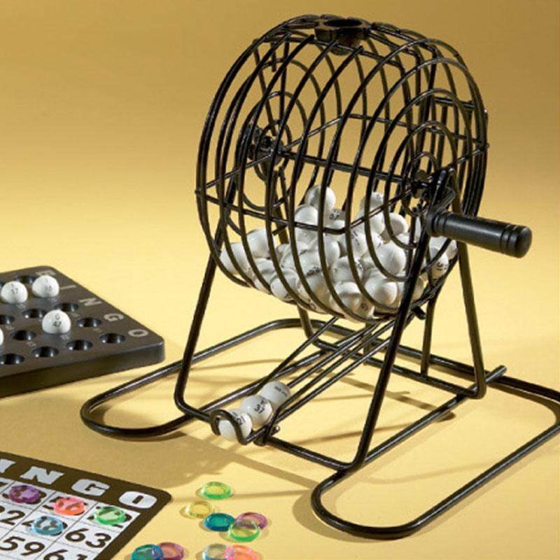 Lotto Lottery Family Bingo Game Set - Cage Balls Cards Counters Party ...