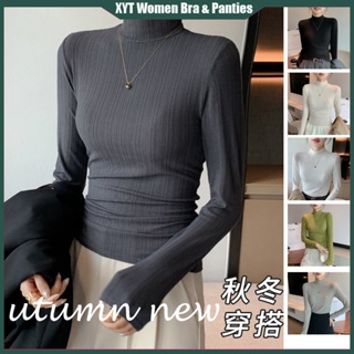 XYT【M-XXL For 40-75kg】Korean Style Women Long Sleeve T-shirts