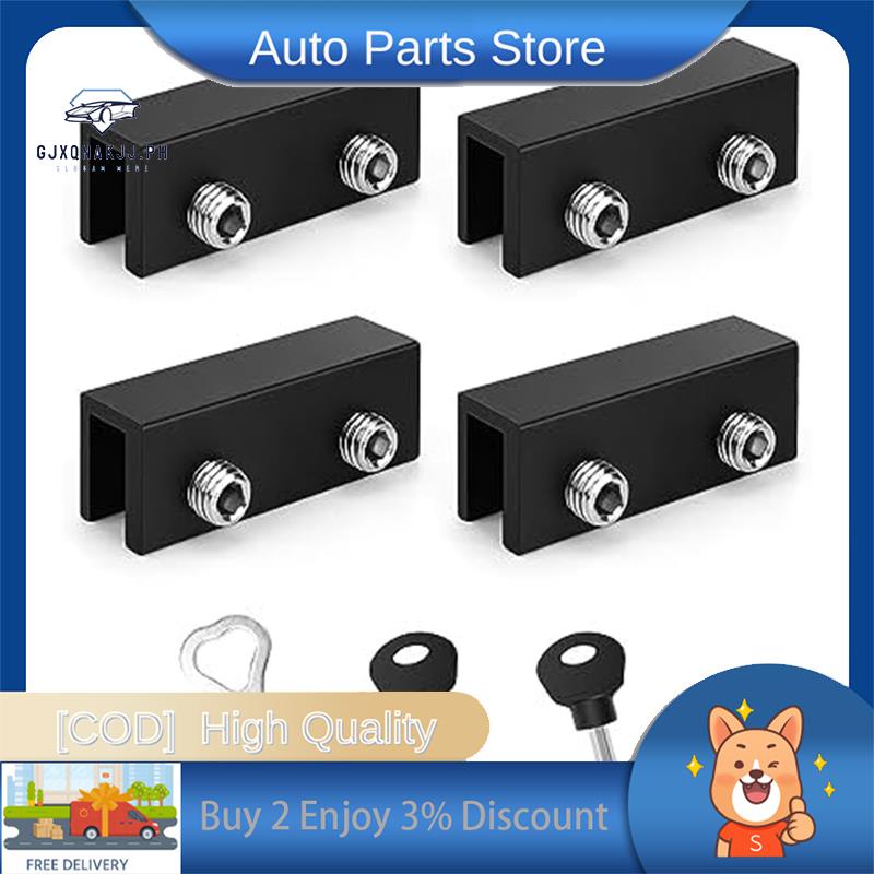 Window Locks Black Window Locks Metal Window Locks 4 PCS Sliding Adjustable Window Safety Locks