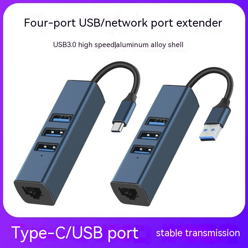 USB to Interface Adapter RJ45 100 M Wired LAN TypeC DriveFree MultiPort