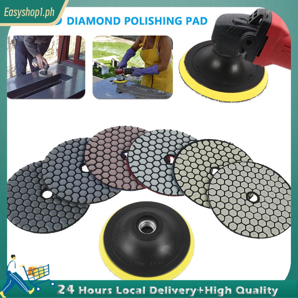 7pcs 4 Inch Diamond Polishing Pads 303000 Grit Diamond Grinding Pads