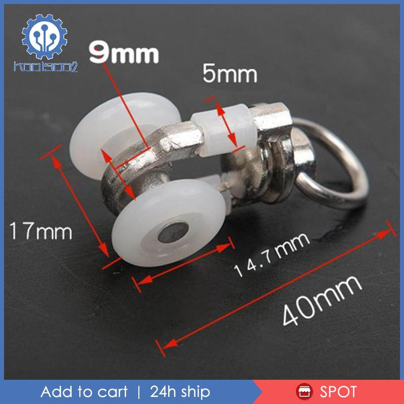 [Koolsoo2] 10 Pieces Curtain Track Gliders Curtain Rail Track Pulley