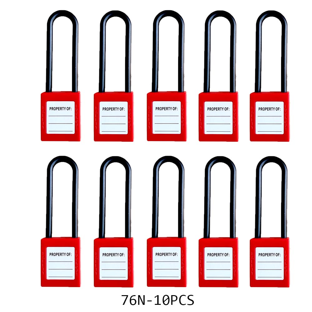 10pcs 76MM Nylon Lock Industrial Safety Lock, Insulation Lock, ExplosionProof Acid Alkali
