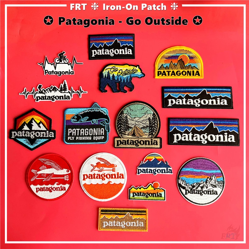 ☸ Patagonia - Go Outside Iron-on Patch ☸ 1Pc Outdoor DIY Sew on Iron on ...