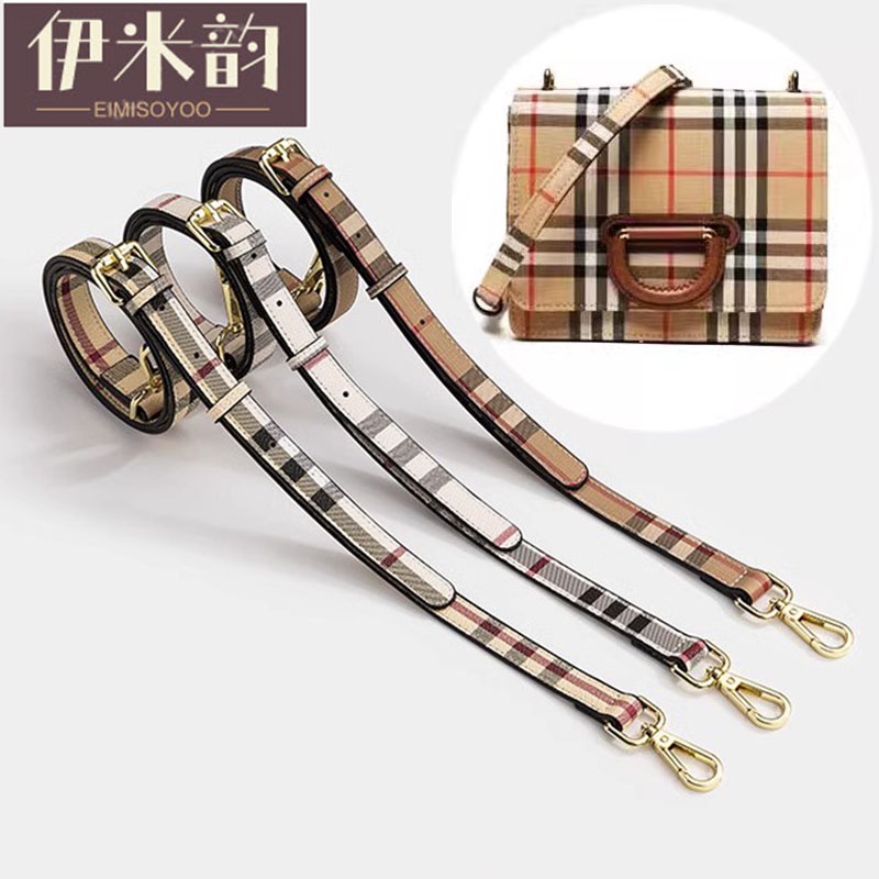 New Suitable for burberry Shoulder Strap Adjustable Checkerboard Bag Strap Replacement Ladies