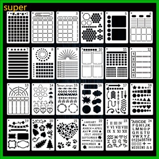 24PCS A5 Planner Stencils Journal Templates DIY Drawing Templates