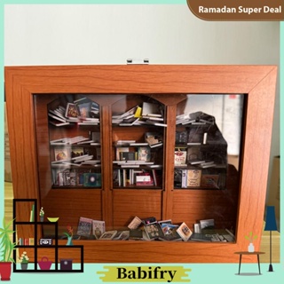 Wooden Tiny Book Library Minature Stress Reliever Bookshelf