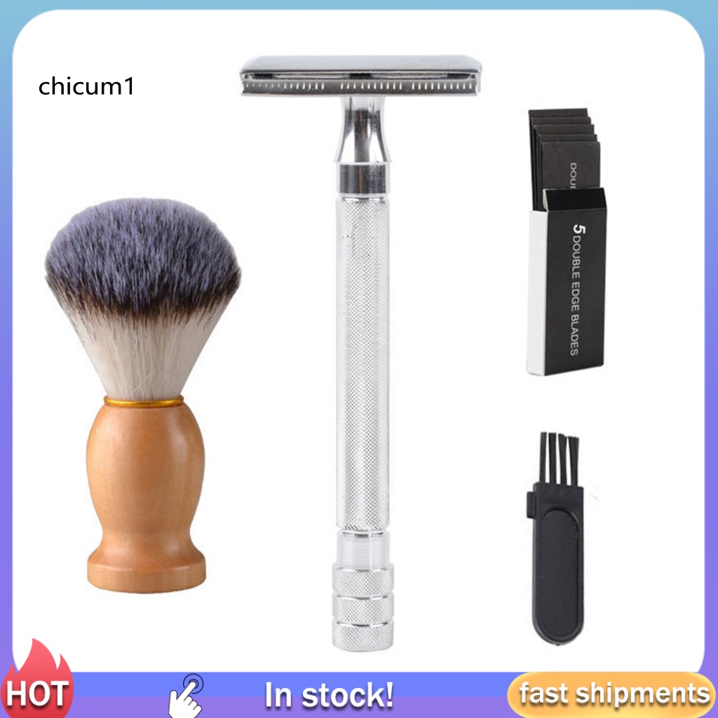 CC Manual Razor DoubleEdge Blade Shaving Beards Stainless Steel