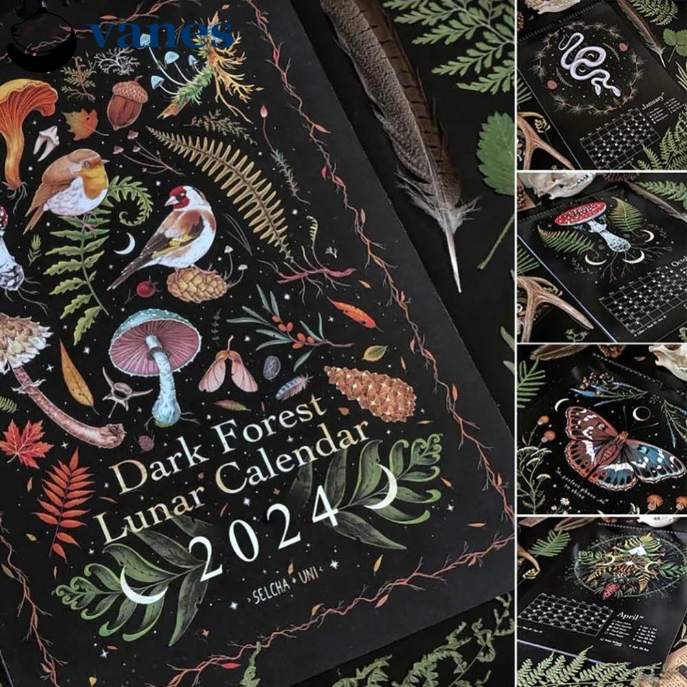 VANES 2024 Dark Forest Calendar, Agenda Organizer Schedule Planner