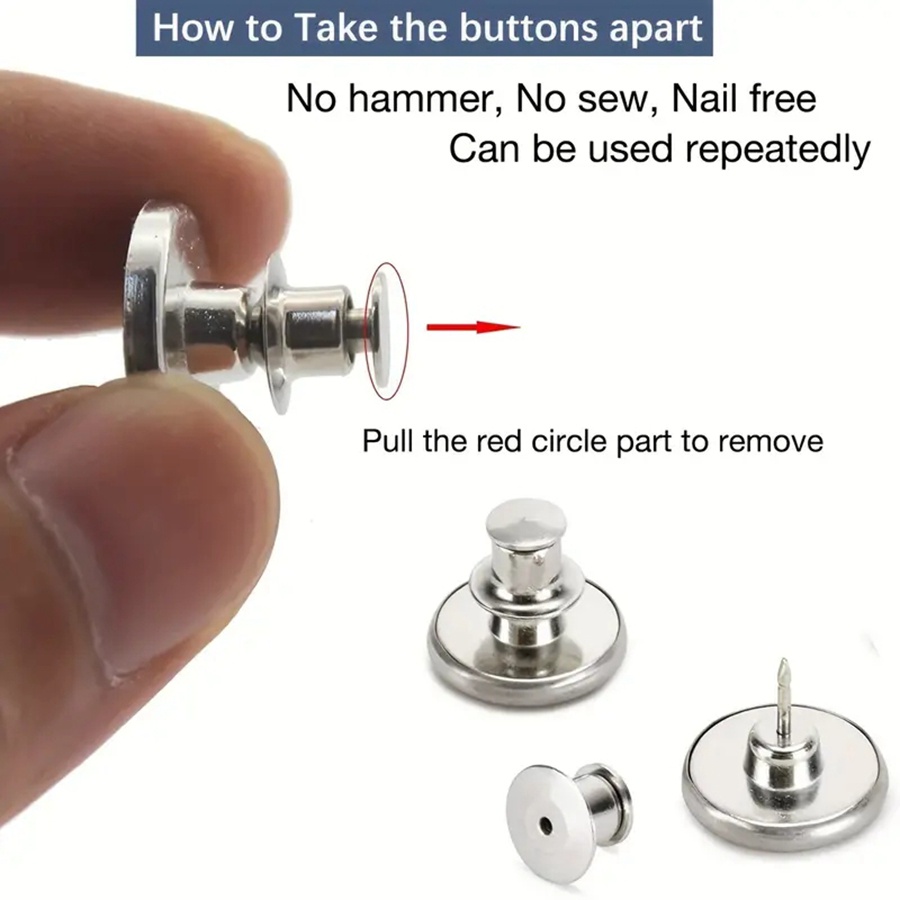 5 Pcs Metal Buttons Snaps Screwdriver For Clothes Jeans Retro Free ...