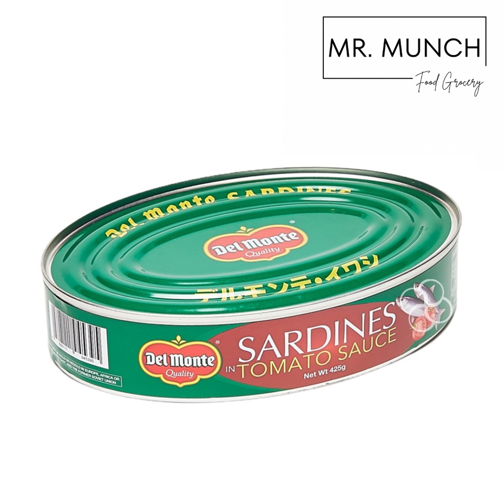 Mr Munch Del Monte Sardines in Tomato Sauce Oval 425g Shopee