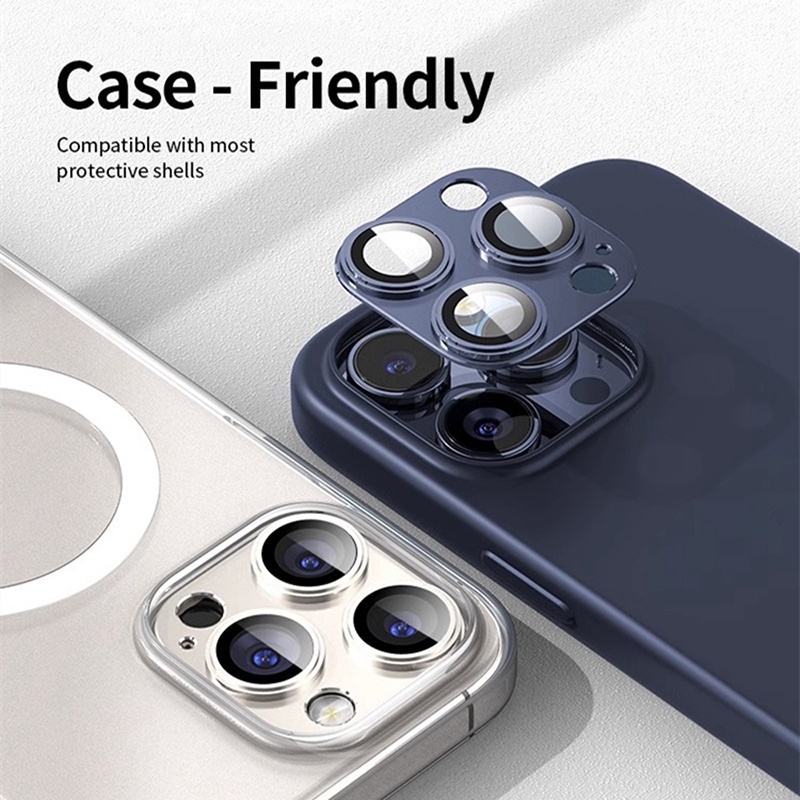 Titanium Color Camera Lens Protector For iPhone 16 15 14 13 Pro Max 16 ...