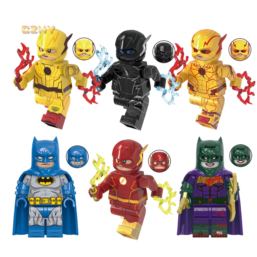 Super Heroes Movie Flash Bat Zoom DC Reverse Mini Assembled Building ...