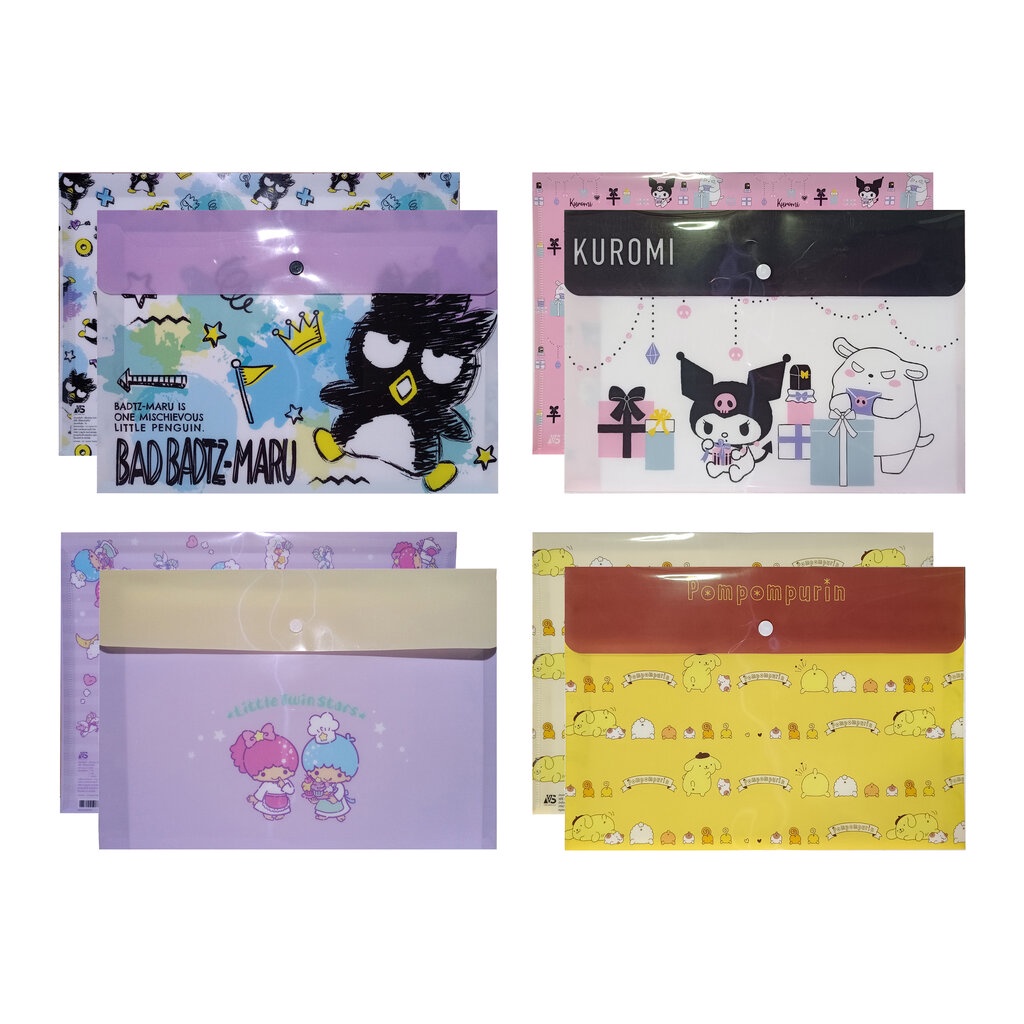 Folder Sanrio Document File Cartoon A4 Size Plastic Button Type ...