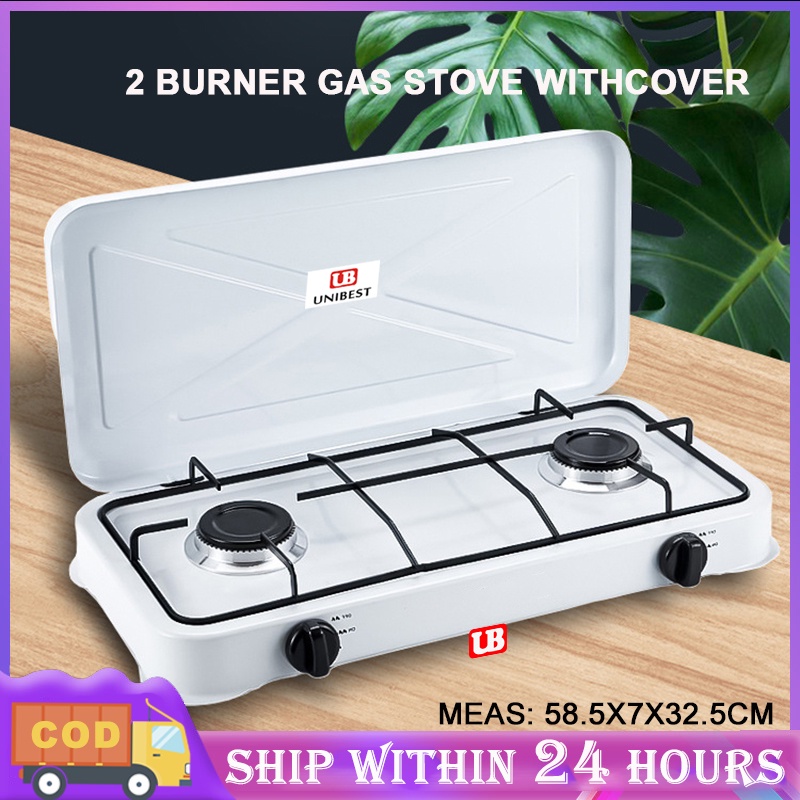 New Gas stove 2 burners Stainless steel furnace aluminum alloy fire