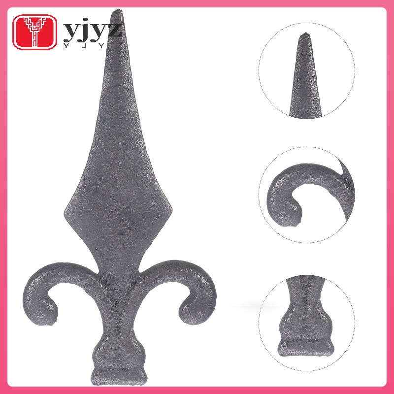 Fence Trident Spears Pointed Shape Finial Garden Finials Wrought Iron