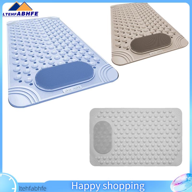 【ltehfabhfe】Bathtub Mat NonSlip Rubber Shower Mat with Drain Holes Suction Cups, Quick Drain