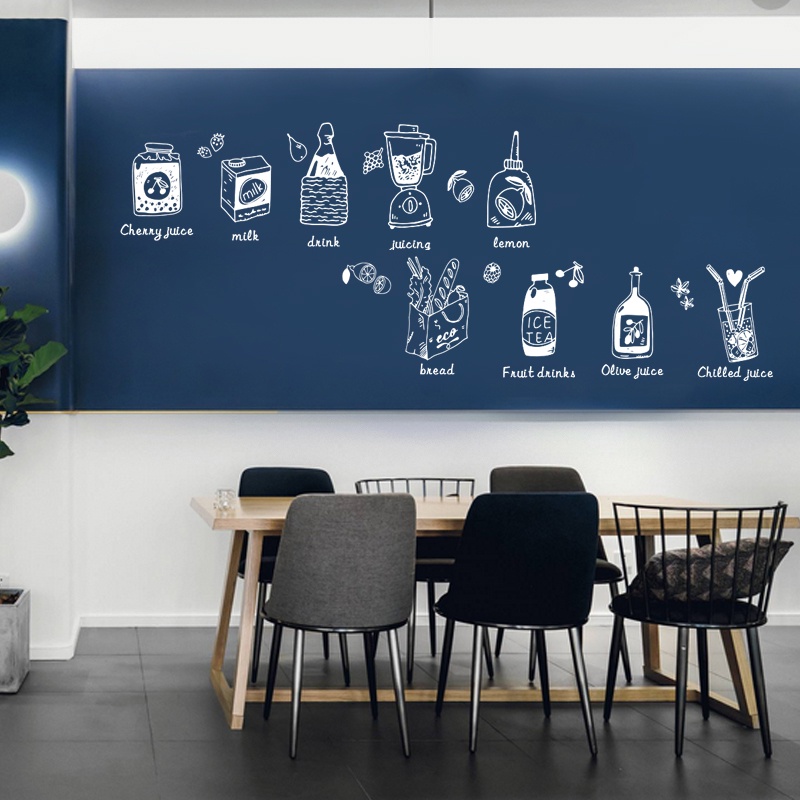 Milk Tea Cafe Shop Vinyl Walls Sticker Summer Cool Juice Drink House