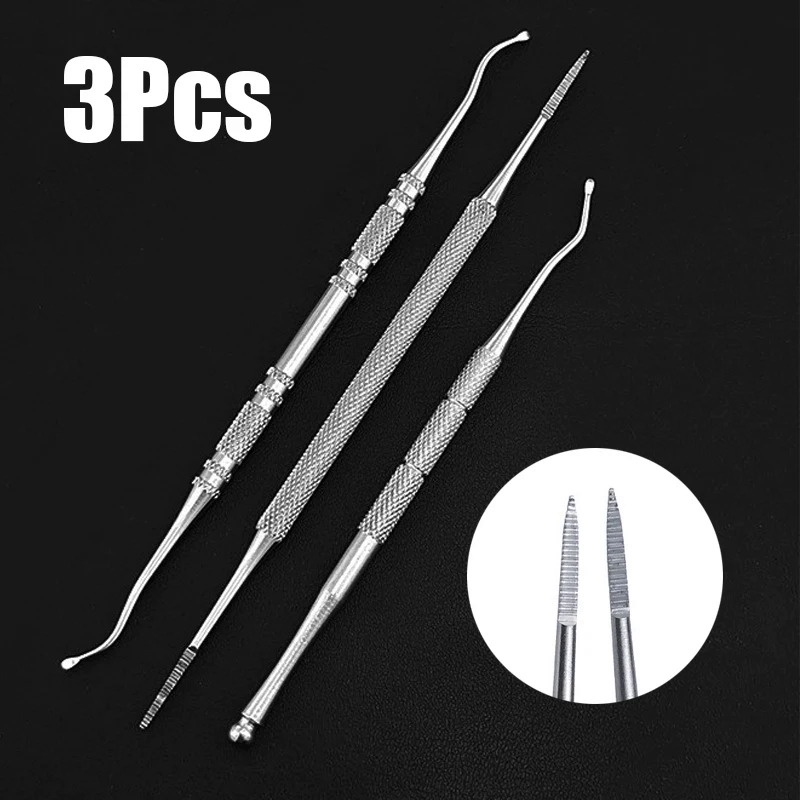 KL 3PCS Double Ended Ingrown Toe Correction Files Stainless Steel Toe ...