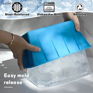 Extra Large 2-Pack Ice Block Molds, 8lb Reusable Steel Silicone Molds for  Cold Plunges and Coolers, Big Ice Cube Trays for Ice Bath Chillers