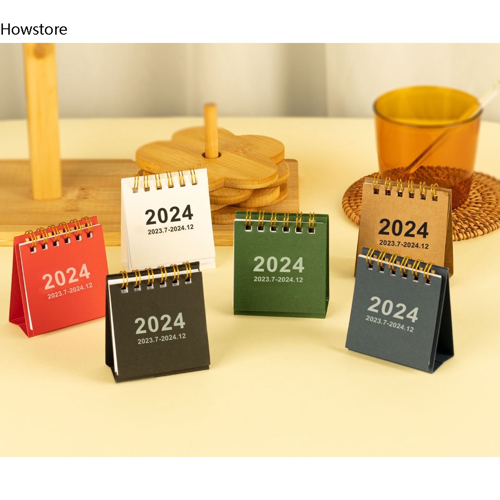 Small Simple Calendar 2024 [ENGLISH VERSION] Desk Calendar Mini ...