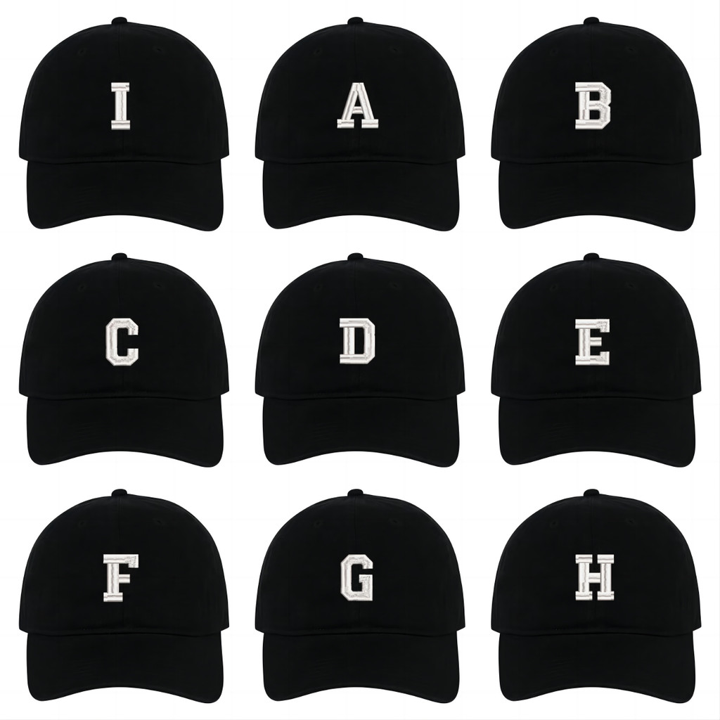 26 English letters Baseball Caps A-Z Embroidery Cotton Unisex ...