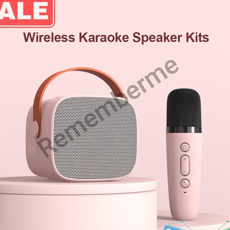 Mini Karaoke Machine Speaker with 2 Wireless Mic