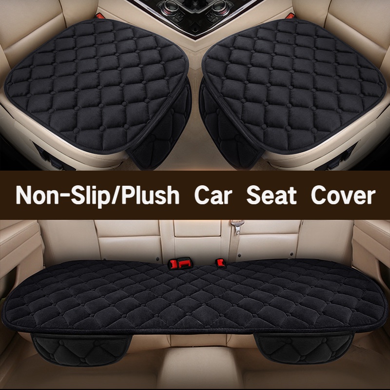 Car Seat Cover NonSlip Plush Car Seat Cushion 3Pcs/Set Universal Car