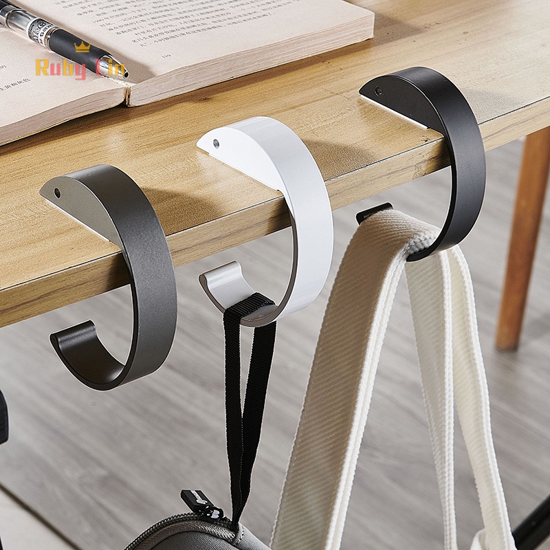 Ruby Lin Adjustable Desk Edge Hook Without Punching Office Desktop Edge ...