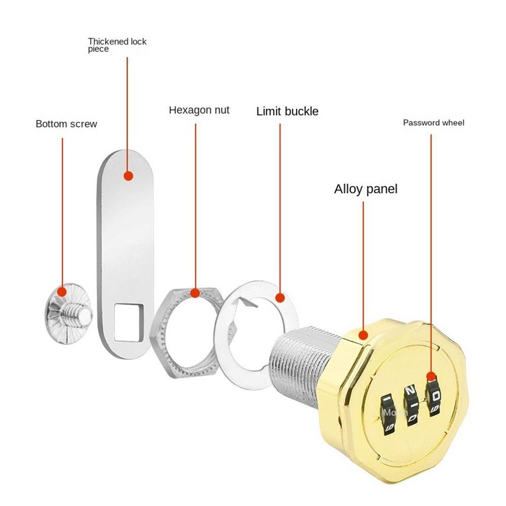 CLEVER Password Lock, 3 Digital Code Furniture Combination Lock ...
