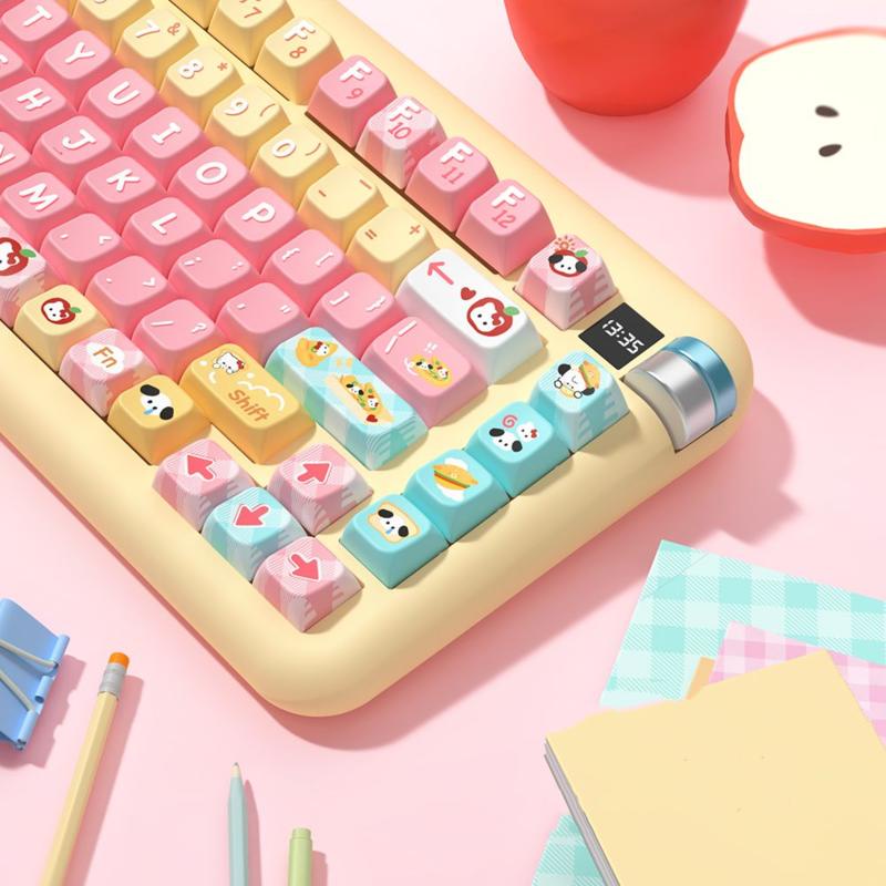 Keycap Set With Puller PBT Keycaps For Mechanical Keyboard Bread Puppy ...