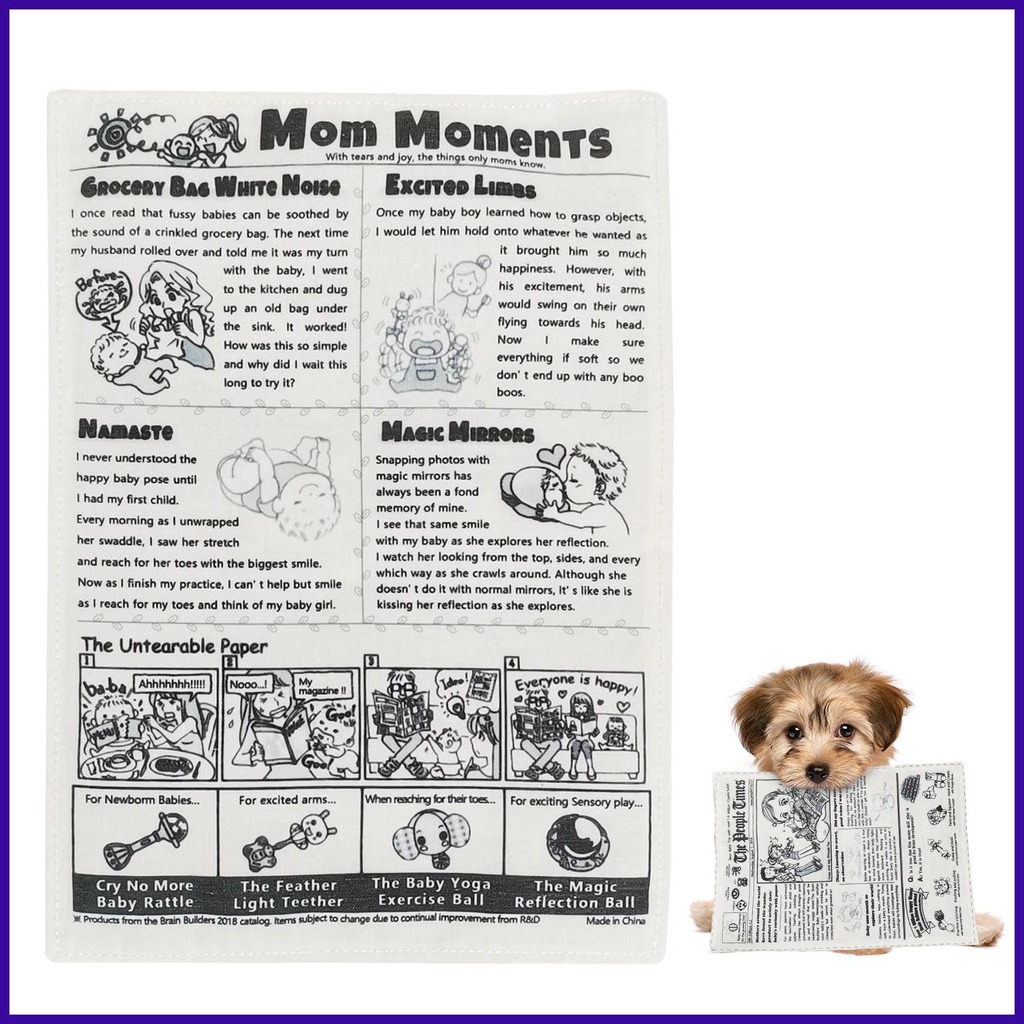 Newspaper Krinkle & Squeak Dog Toy Stuffed Animal Plush Puppy Toys Dog ...