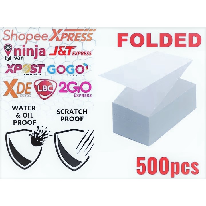 Waybill Sticker A6 100*150 Fold 500pcs Label Paper Sticker Barcode ...